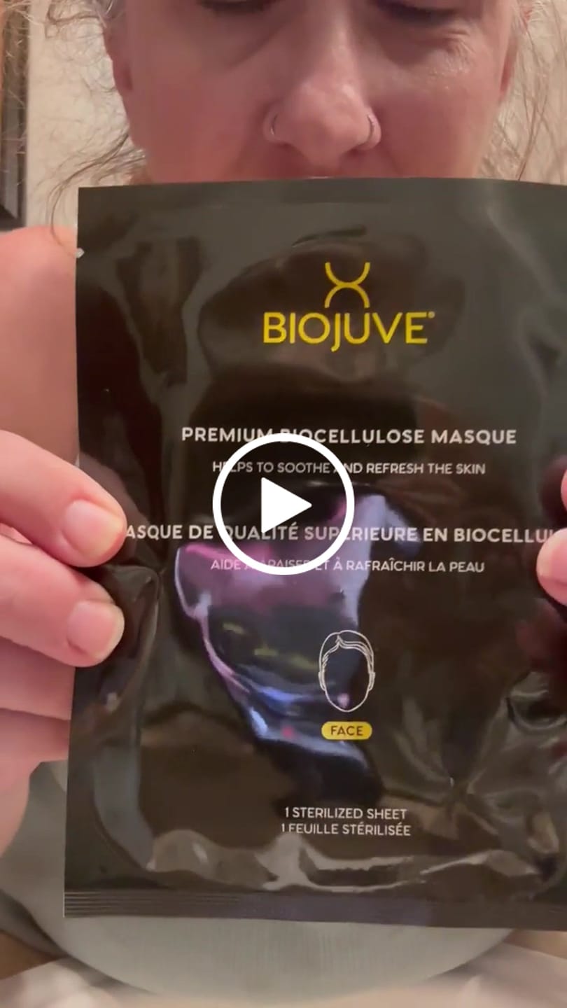 Customer video review of BioJuve Premium Biocellulose Masque (formerly SkinPen Premium Biocellulose Masque)