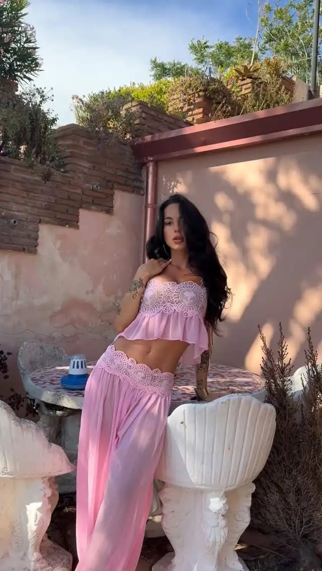 Customer photo review of Sophia Lace Chiffon Skirt Set