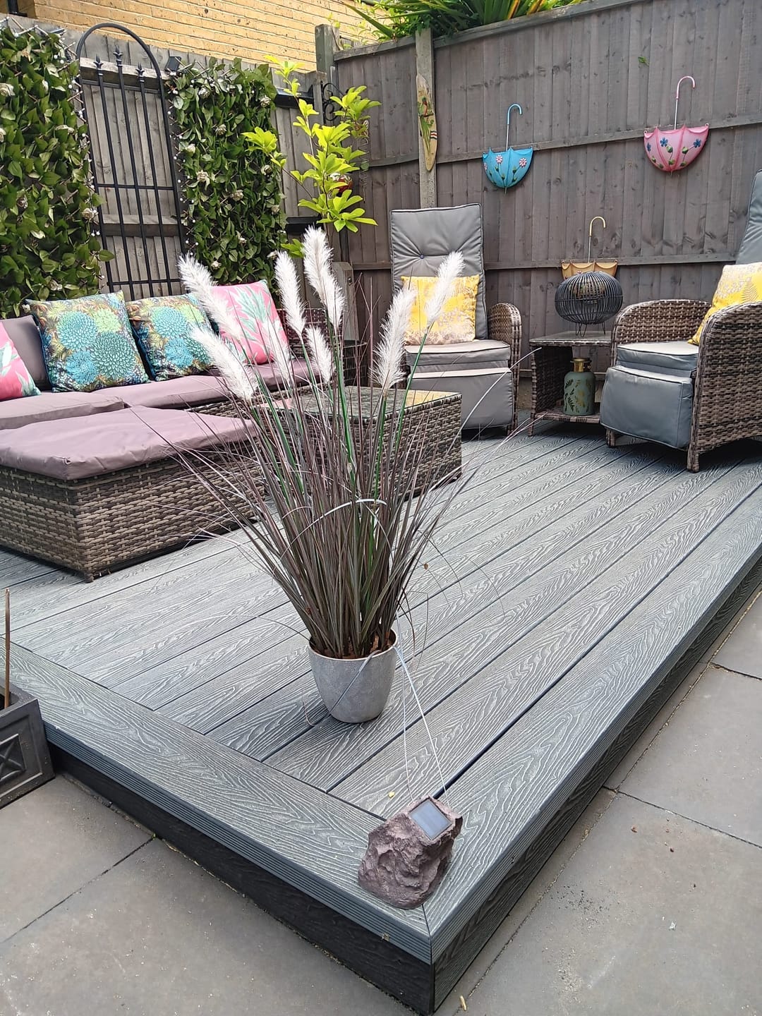 Customer photo review of 3.6M Grey Composite Decking Board