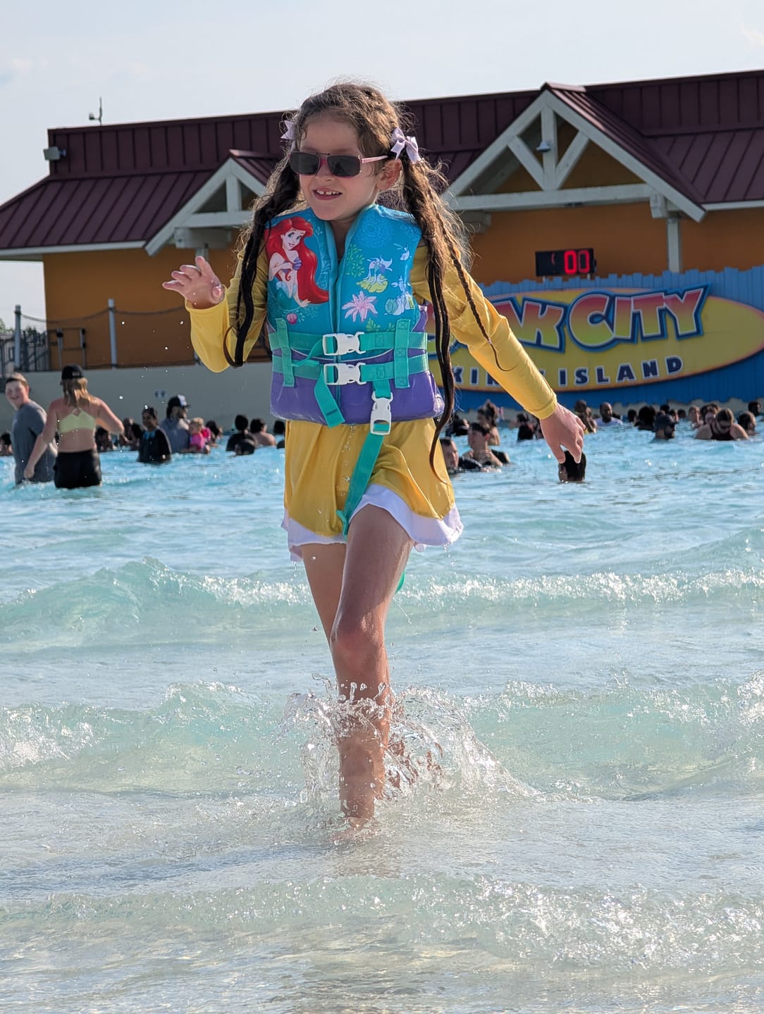 Customer photo review of Red Rose Rash Guard Swim Set