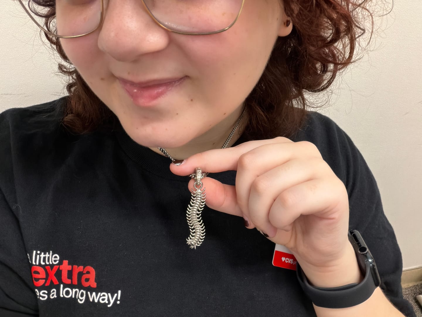 Customer photo review of CENTIPEDE PENDANT