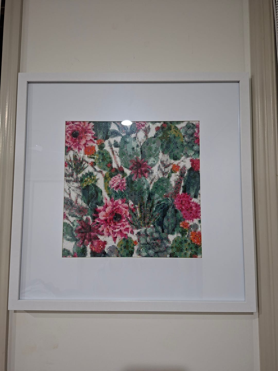 Customer photo review of Full Drill - 5D DIY Diamond Painting Kits Watercolor Plant Flower Cactus NA90382