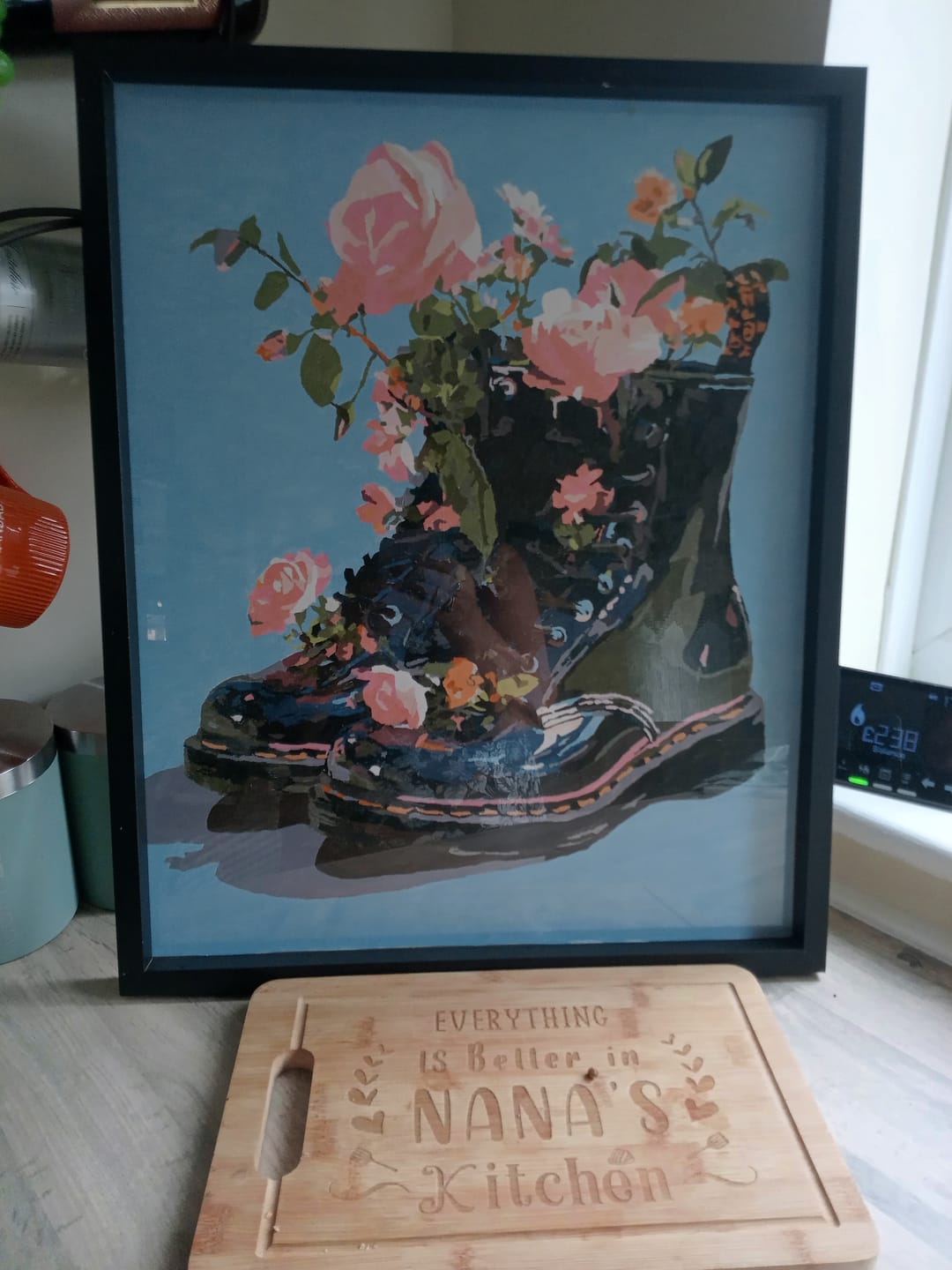 Customer photo review of Wildflowers in Boots | Paint by Number