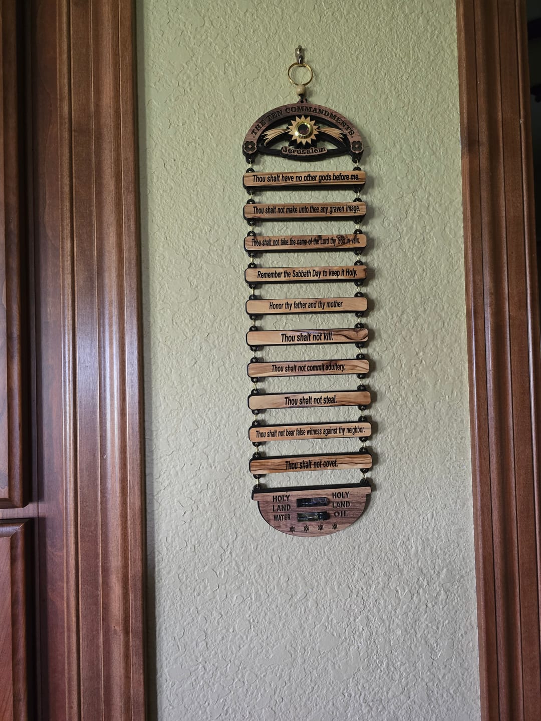 Customer photo review of Ten Commandments Wall Hanging from the Holy Land