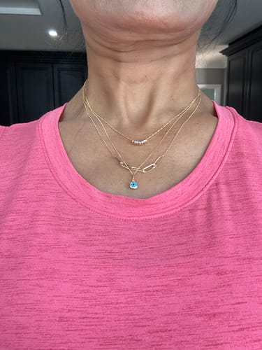 Customer photo review of Gold Essential Diamond Cut Curb Link 9K Gold Chain