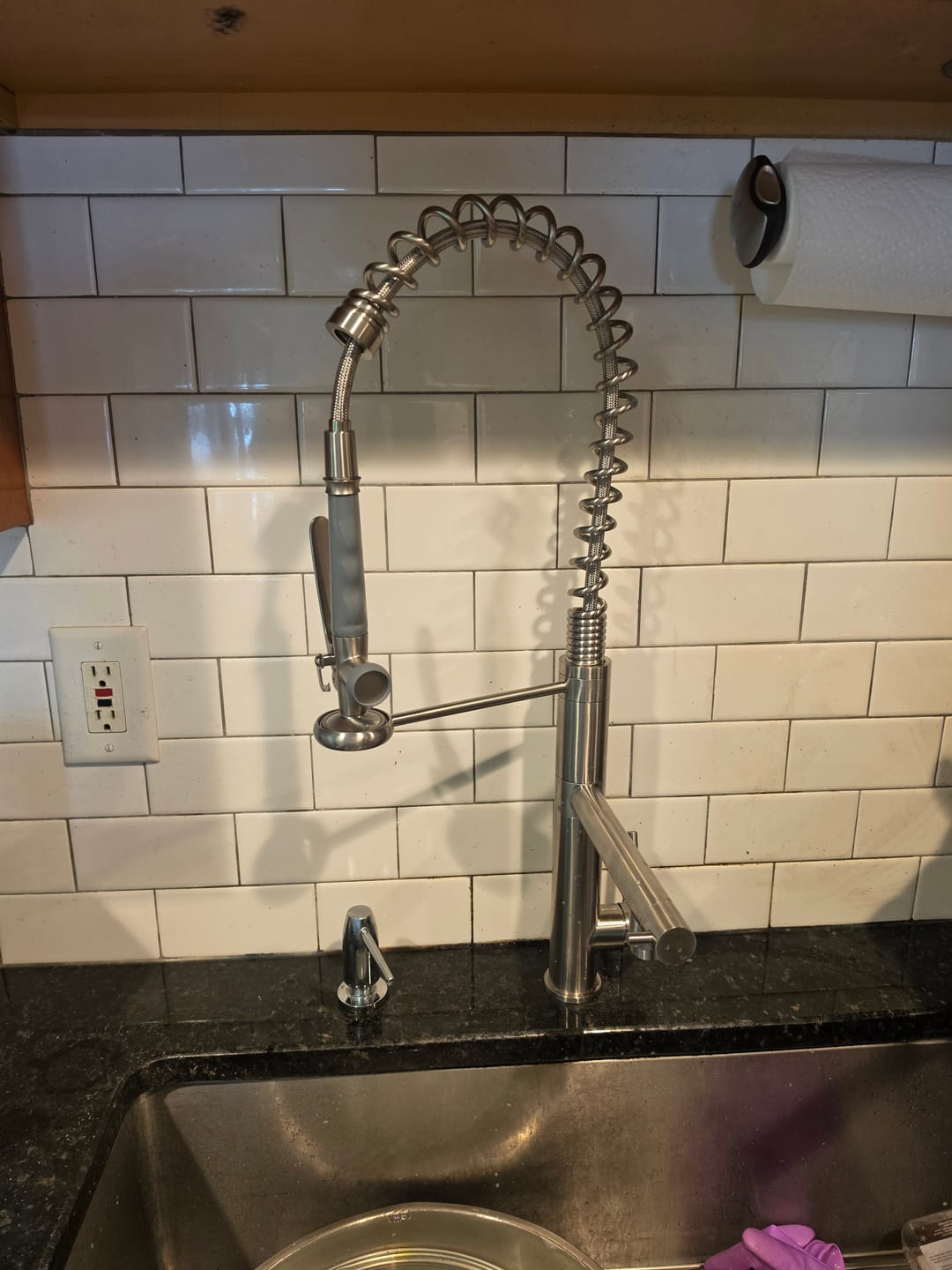 Customer photo review of Klempner Commercial Kitchen Faucet with Pull-Down Sprayer & Pot Filler