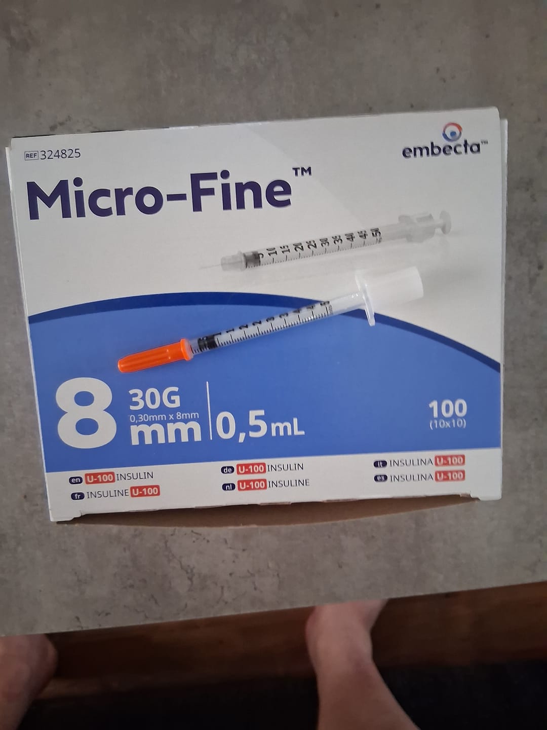 Customer photo review of Insulinsprutor U-100 0,5 ml 31G × 8 mm – Micro-Fine™