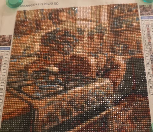 Customer photo review of Kitchen Flame Rebel (Diamond Painting)