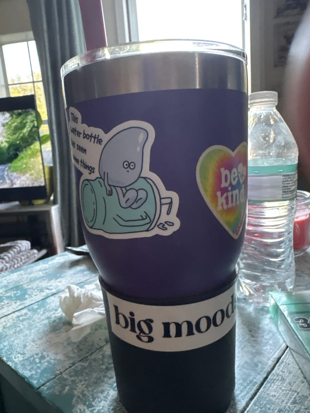 Customer photo review of "This water bottle has seen some things" Hydration Sticker