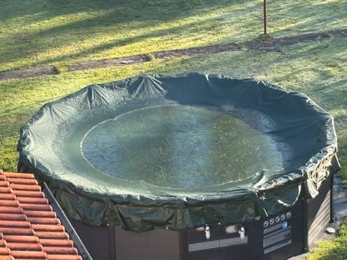 Customer photo review of Poolplanen rund PE Material - grün
