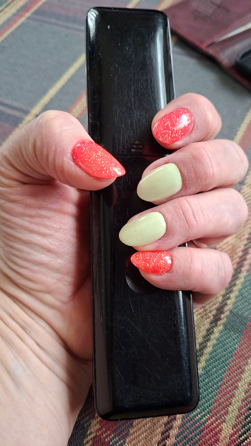 Customer photo review of Coral Blaze Dipping Powder