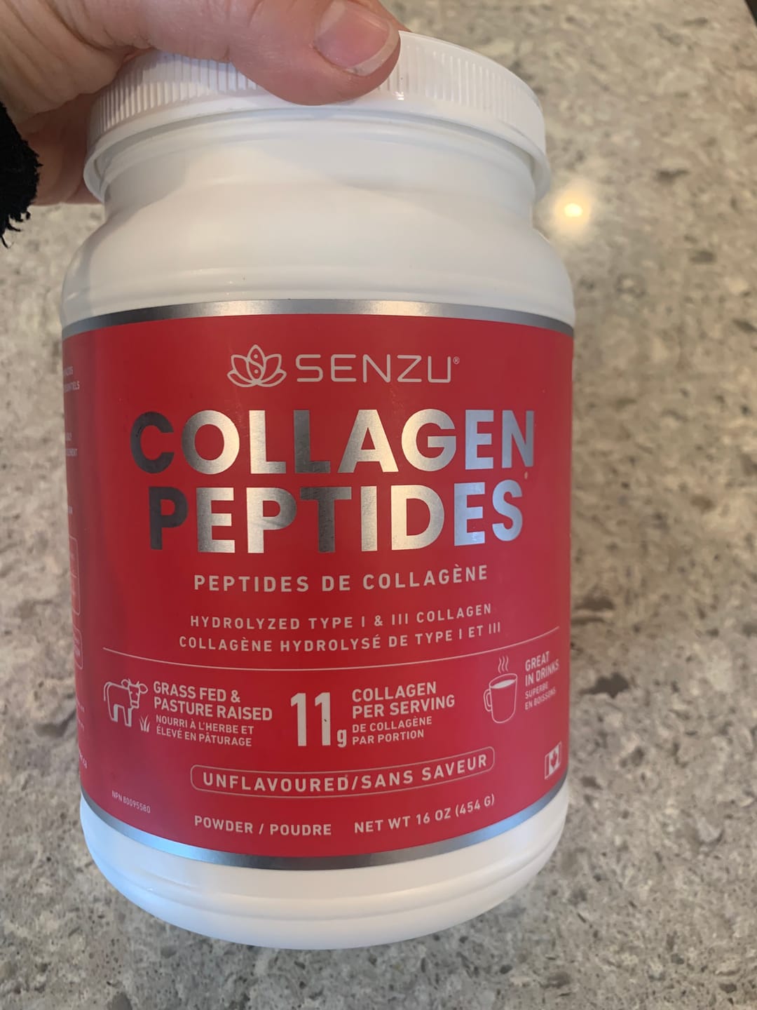 Customer photo review of Collagen Peptides Protein Powder (454g)