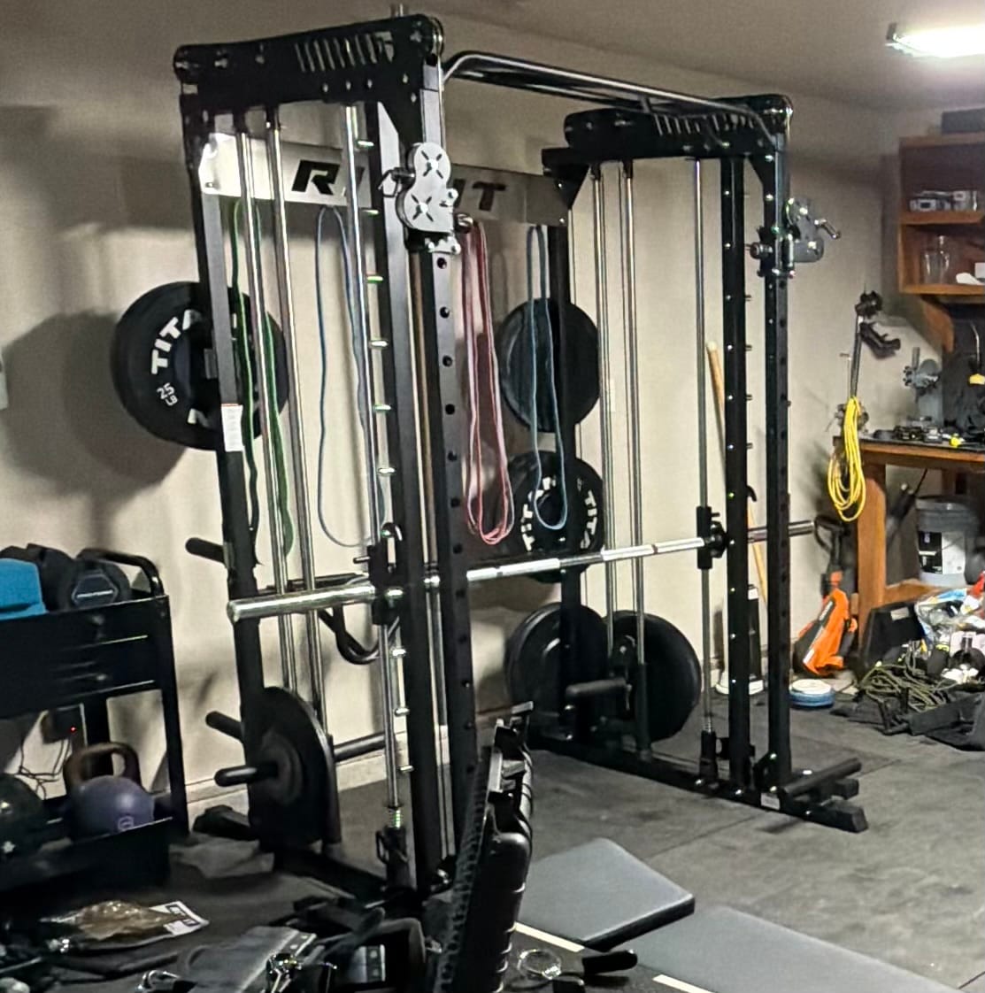 Customer photo review of RitFit M1 PRO Multi-Functional Smith Machine with Cable Crossover System and Squat Rack for Home Gym