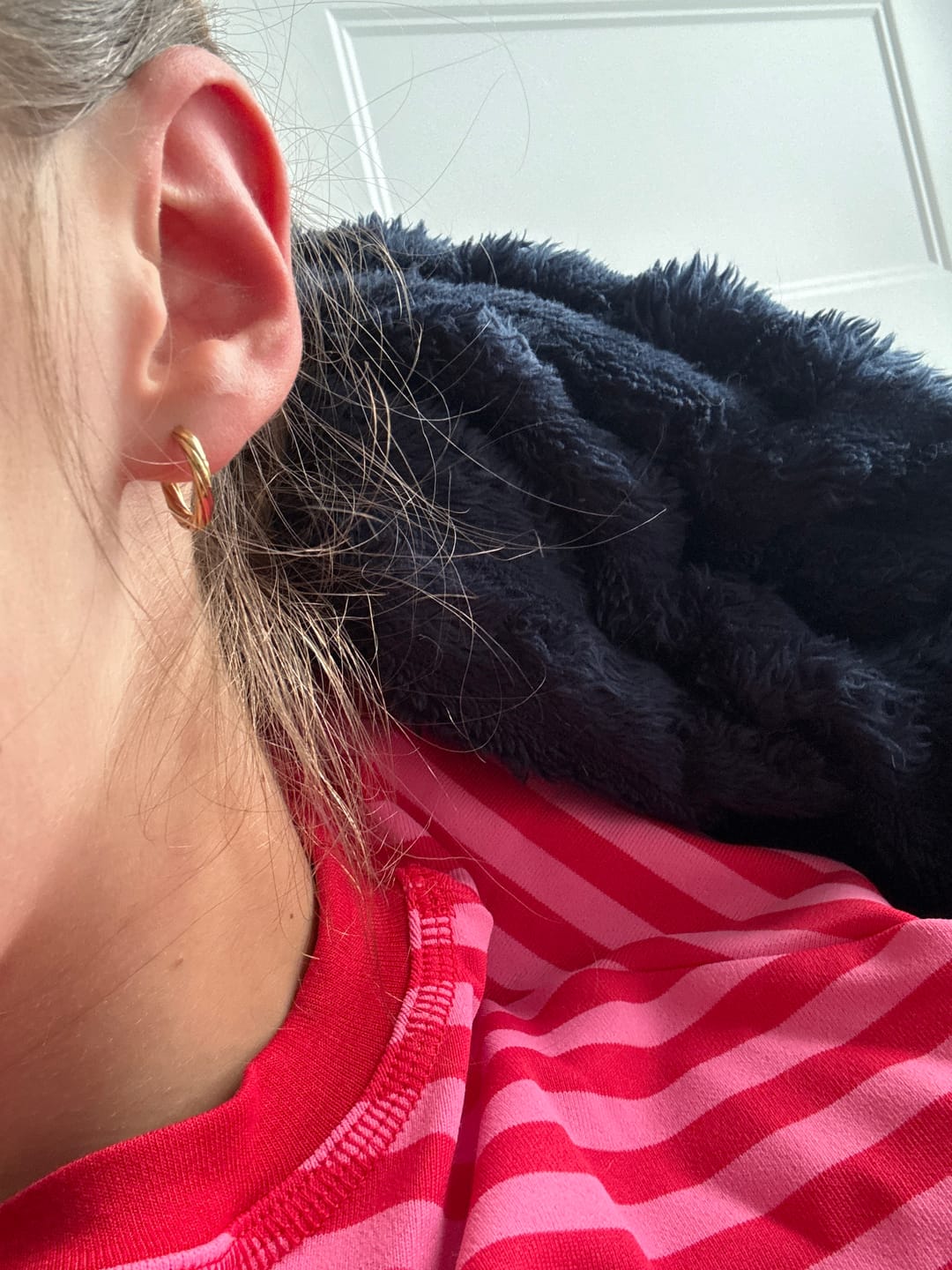 Customer photo review of Mini Icon Earrings