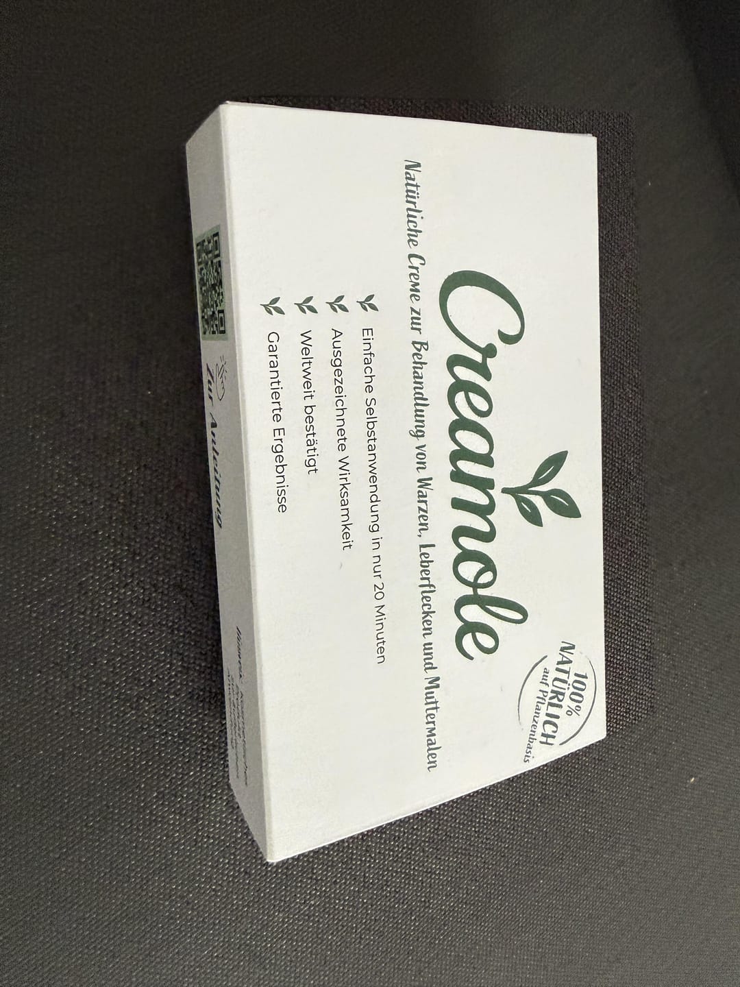 Customer photo review of Creamole - Natürliche Creme zur Entfernung von Muttermalen, Leberflecken & Warzen