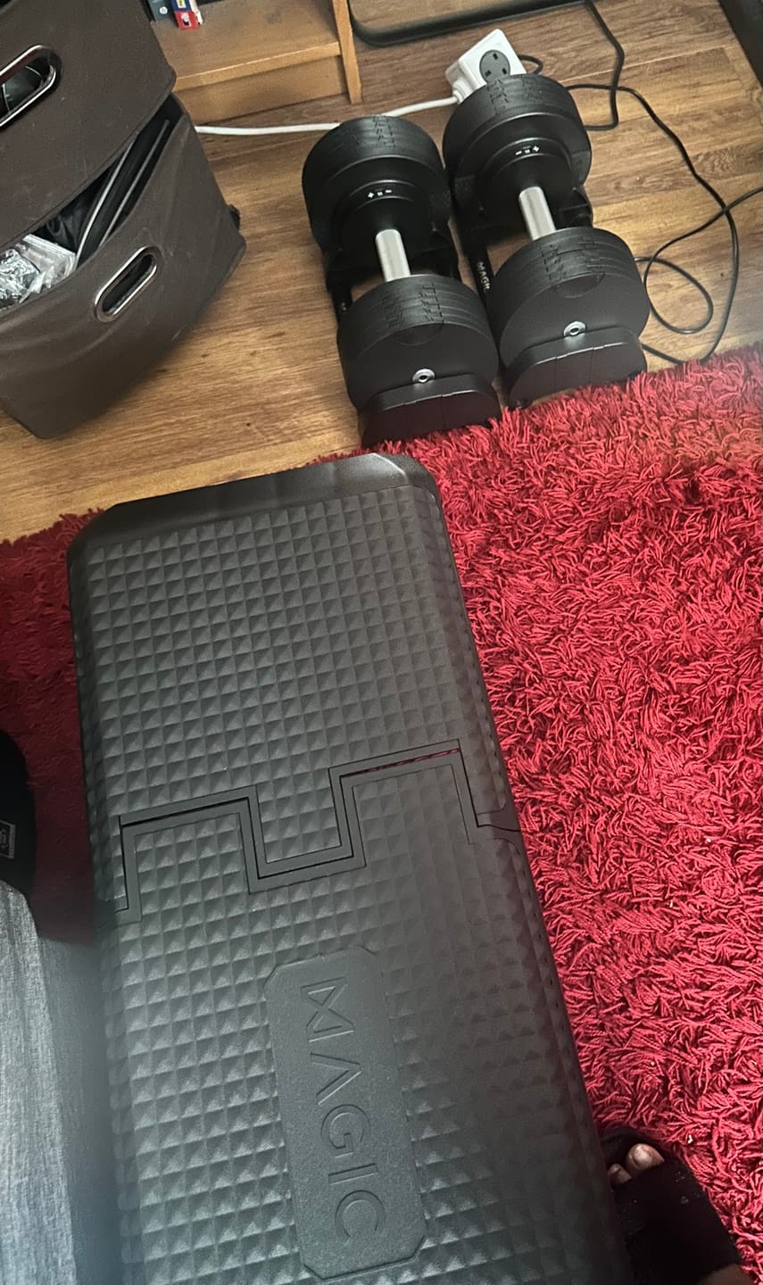 Customer photo review of Dumbbells + Bench (Value Bundle)