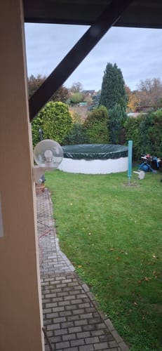 Customer photo review of Poolplanen rund PE Material - grün