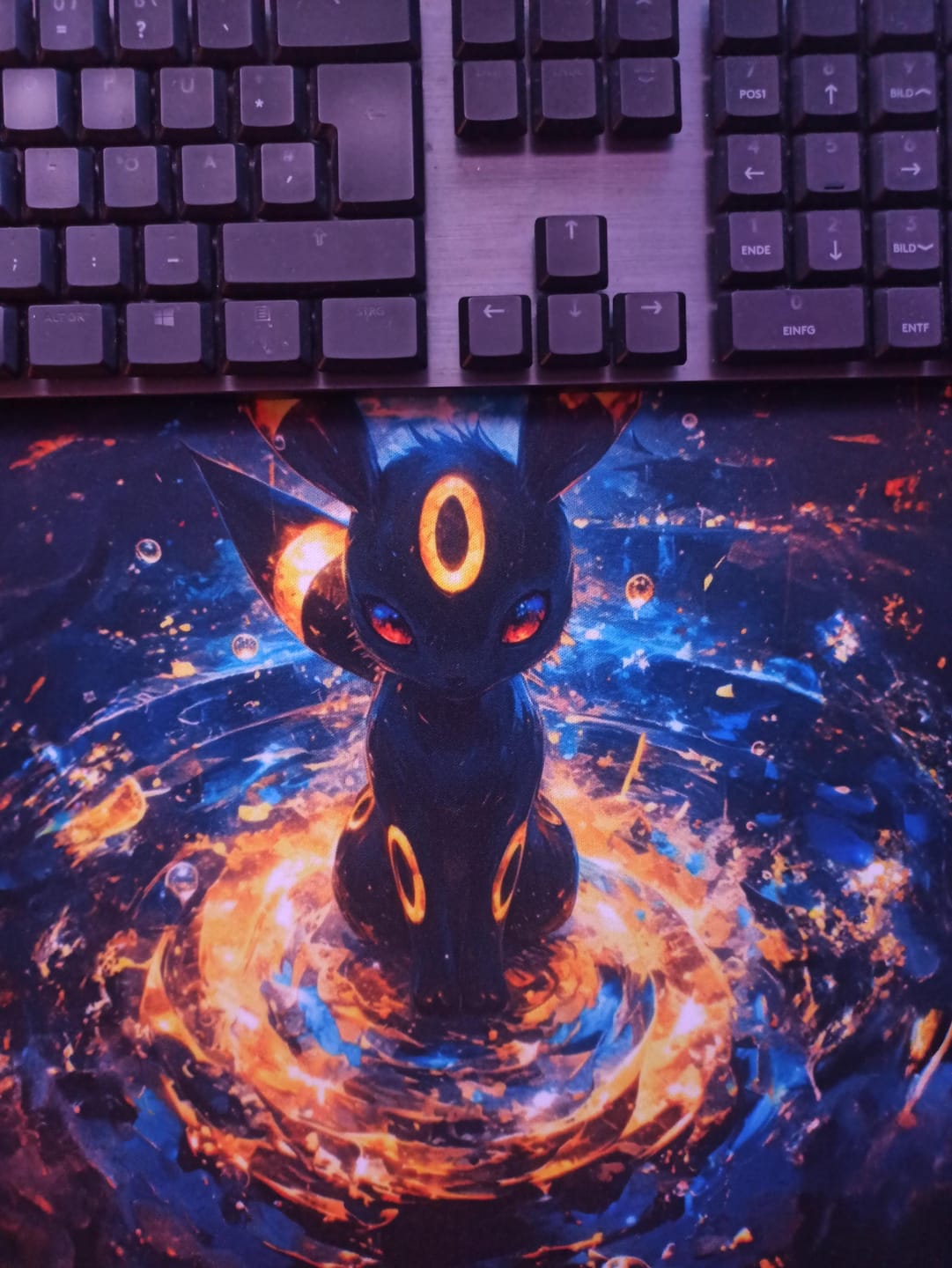 Customer photo review of Umbreon Dark Eclipse Mouse Pad, Pokémon Gamer Desk Mat
