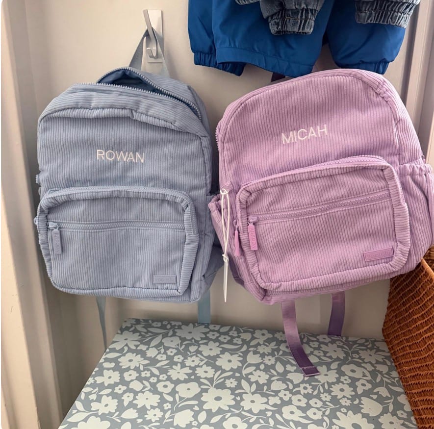 Customer photo review of Yooushi® Corduroy Backpack – Sky Blue