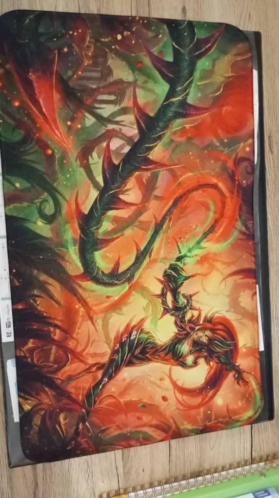 Customer photo review of Zyra Thorn Playmat - LoL Riftbound TCG Mat