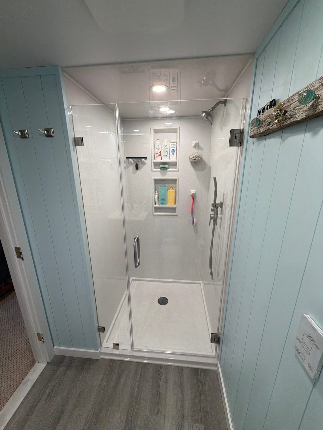 Customer photo review of Customize Frameless Swing Shower Door - H06-02