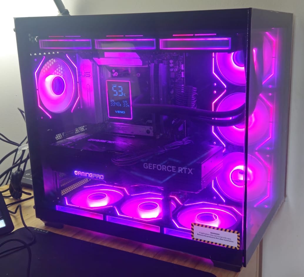 Customer photo review of Nemesis 7 ARGB Black - AMD Ryzen 7 9800X3D 32GB DDR5 Nvidia GeForce Gaming RTX 5070ti 16GB GDDR7 AI Ready AS-MS109