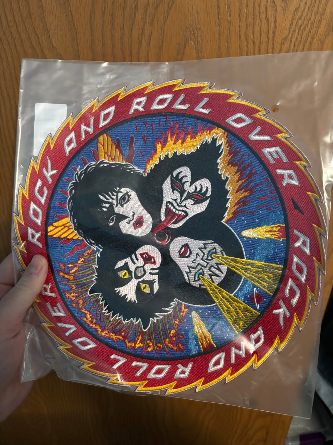 Customer photo review of Kiss - Rock And Roll Over - Embroidered Backpatch