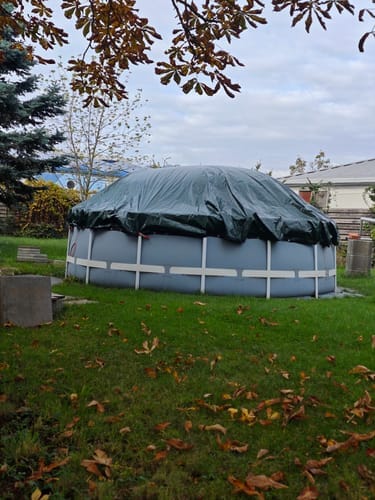 Customer photo review of Poolplanen rund PE Material - grün