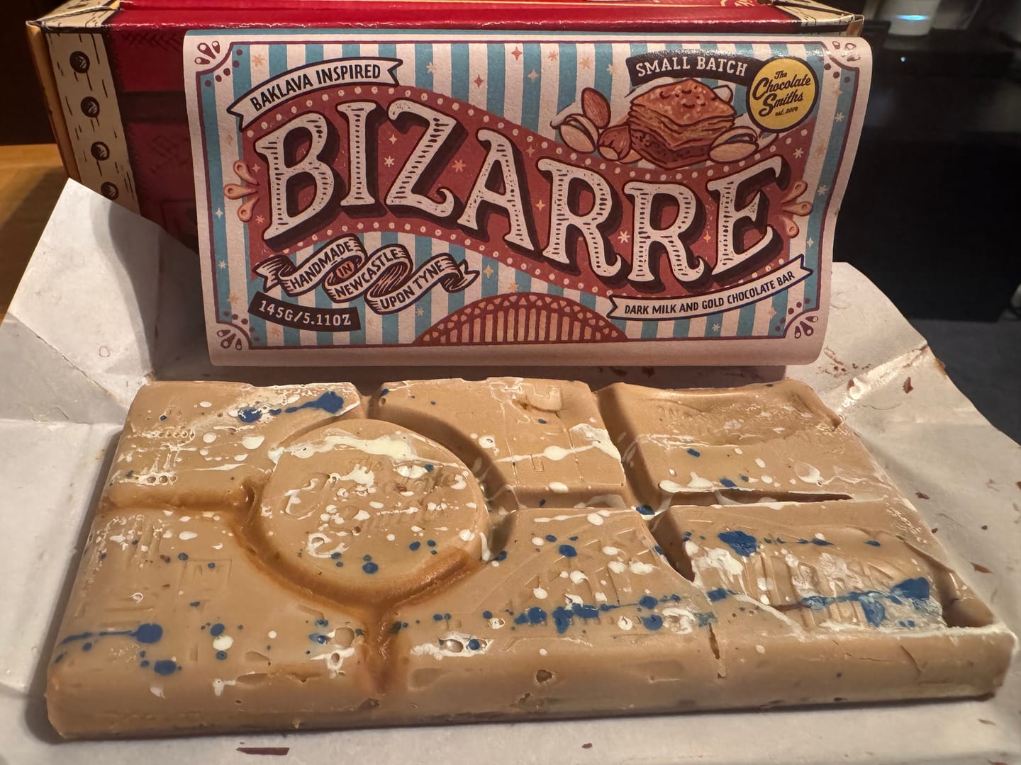 Customer photo review of Baklava Inspired Chocolate Bar 145g THIS IS NOT THE VIRAL BAKLAVATY COLLABORATION