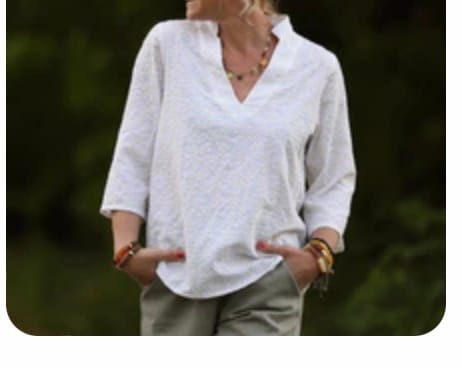 Customer photo review of Blouse Madeleine – Voile léger brodé ivoire