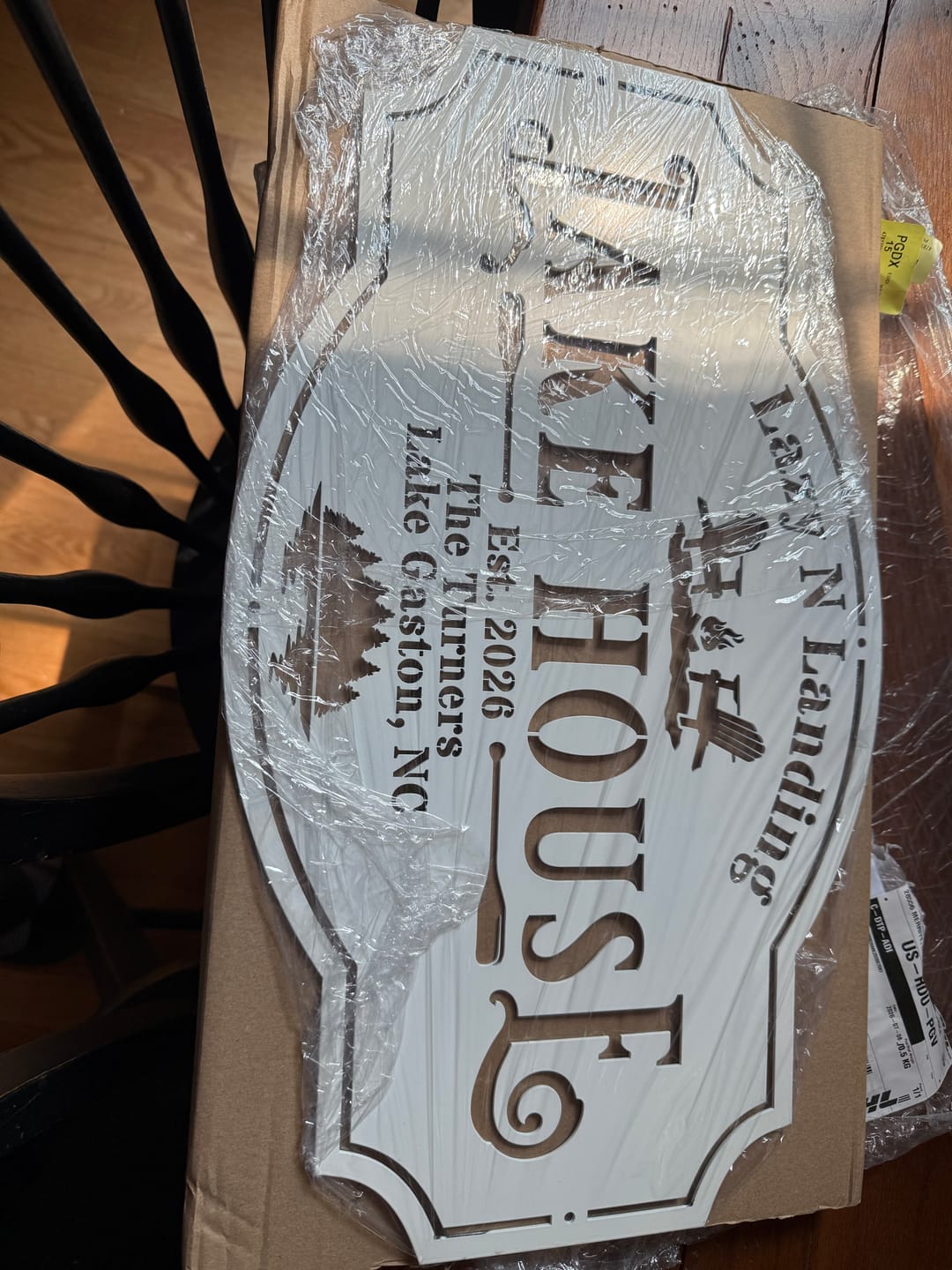 Customer photo review of Lake House I Metal Sign