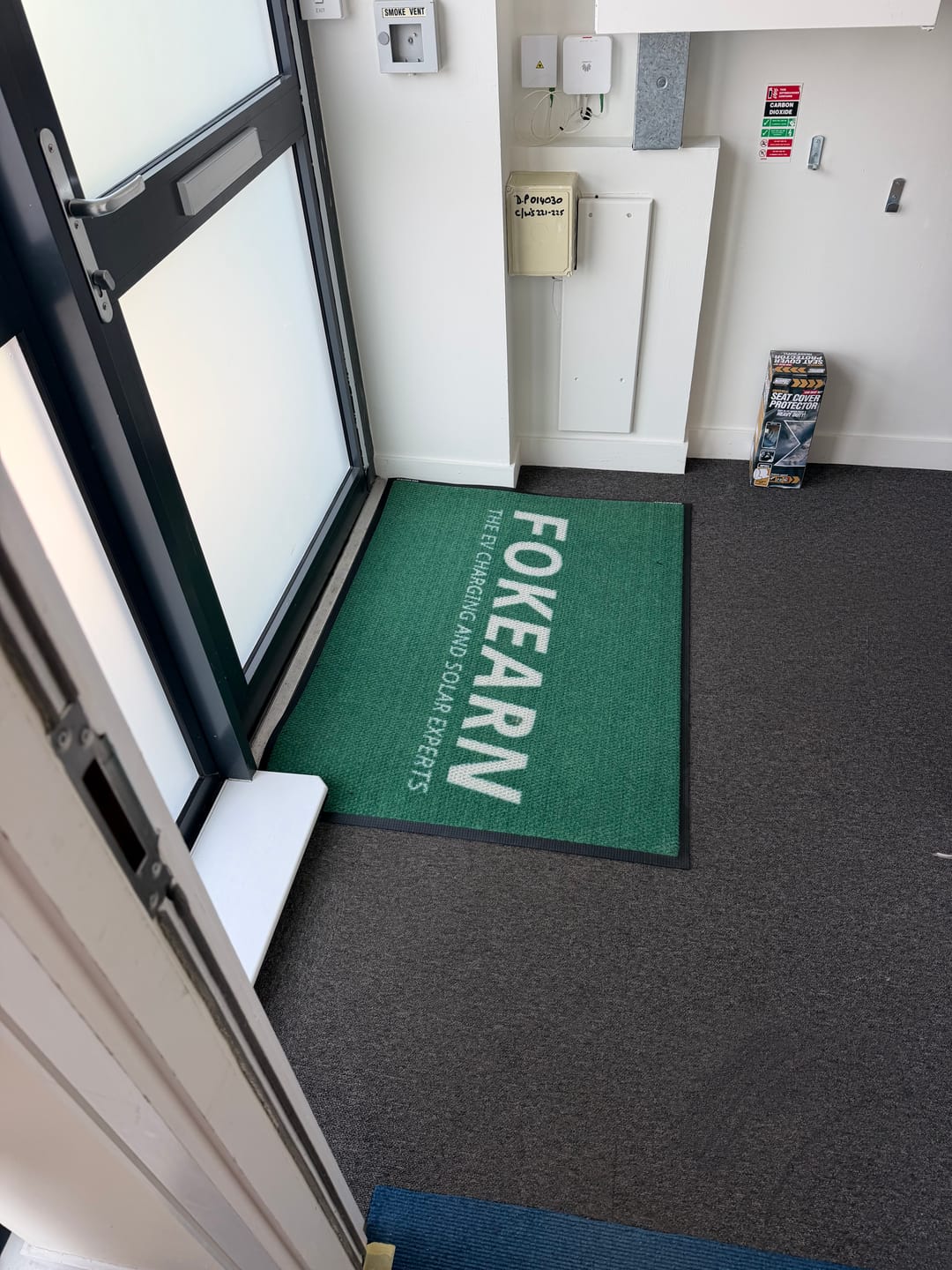 Customer photo review of Berber Logo mat - Covered Outdoor Areas