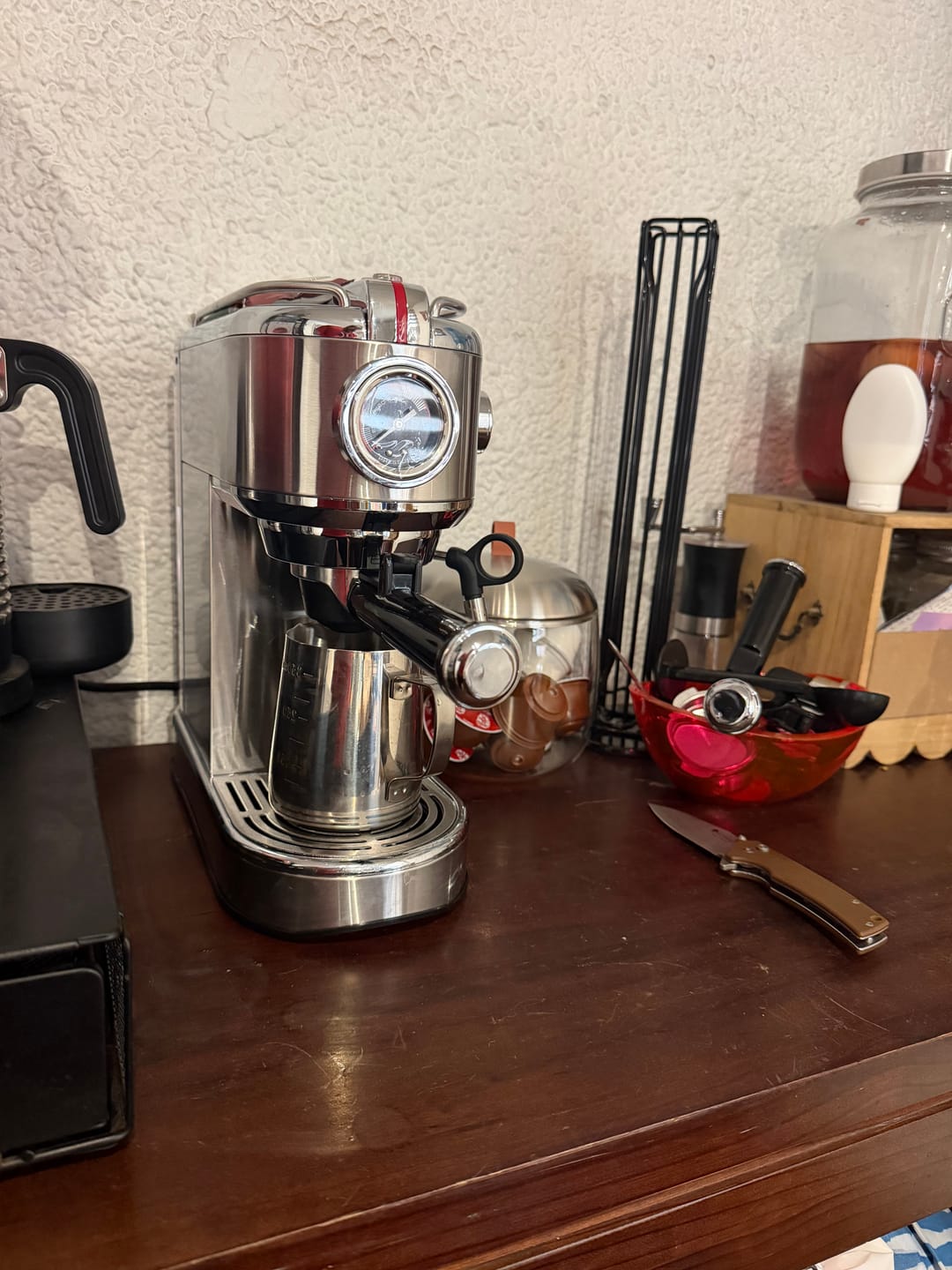 Customer photo review of Cafetera Espresso Bari 5 en 1