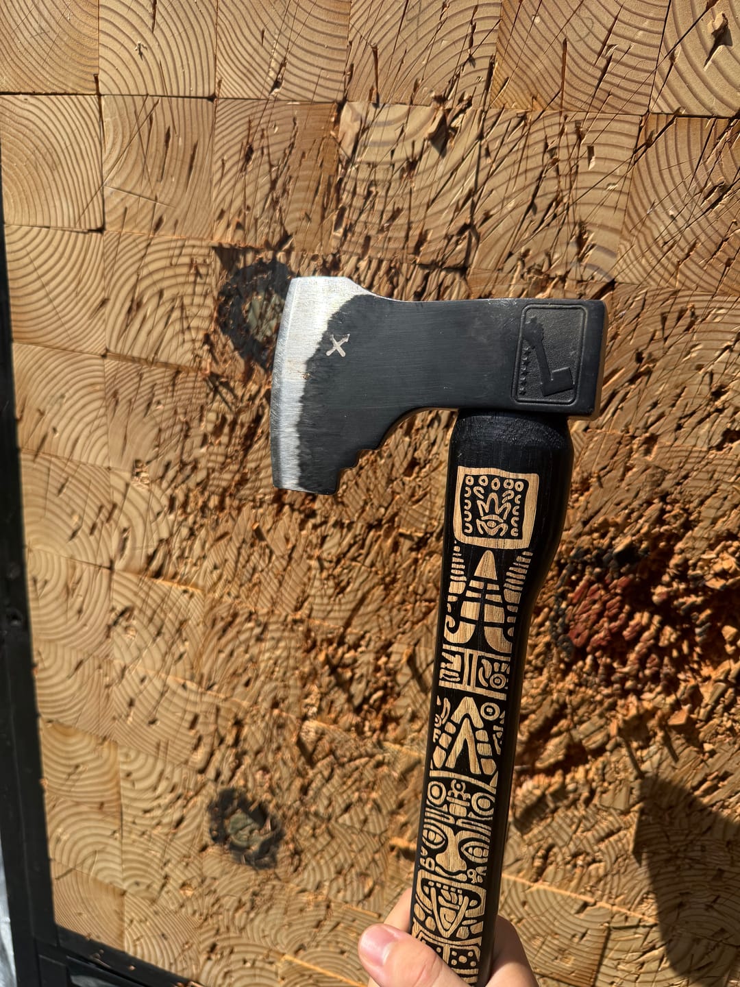 Customer photo review of Aztec Throwing Axe