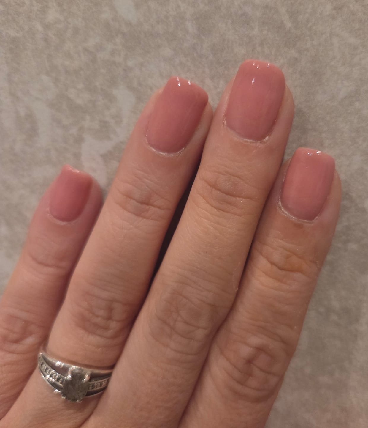 Customer photo review of Ruby Red Dipping Powder