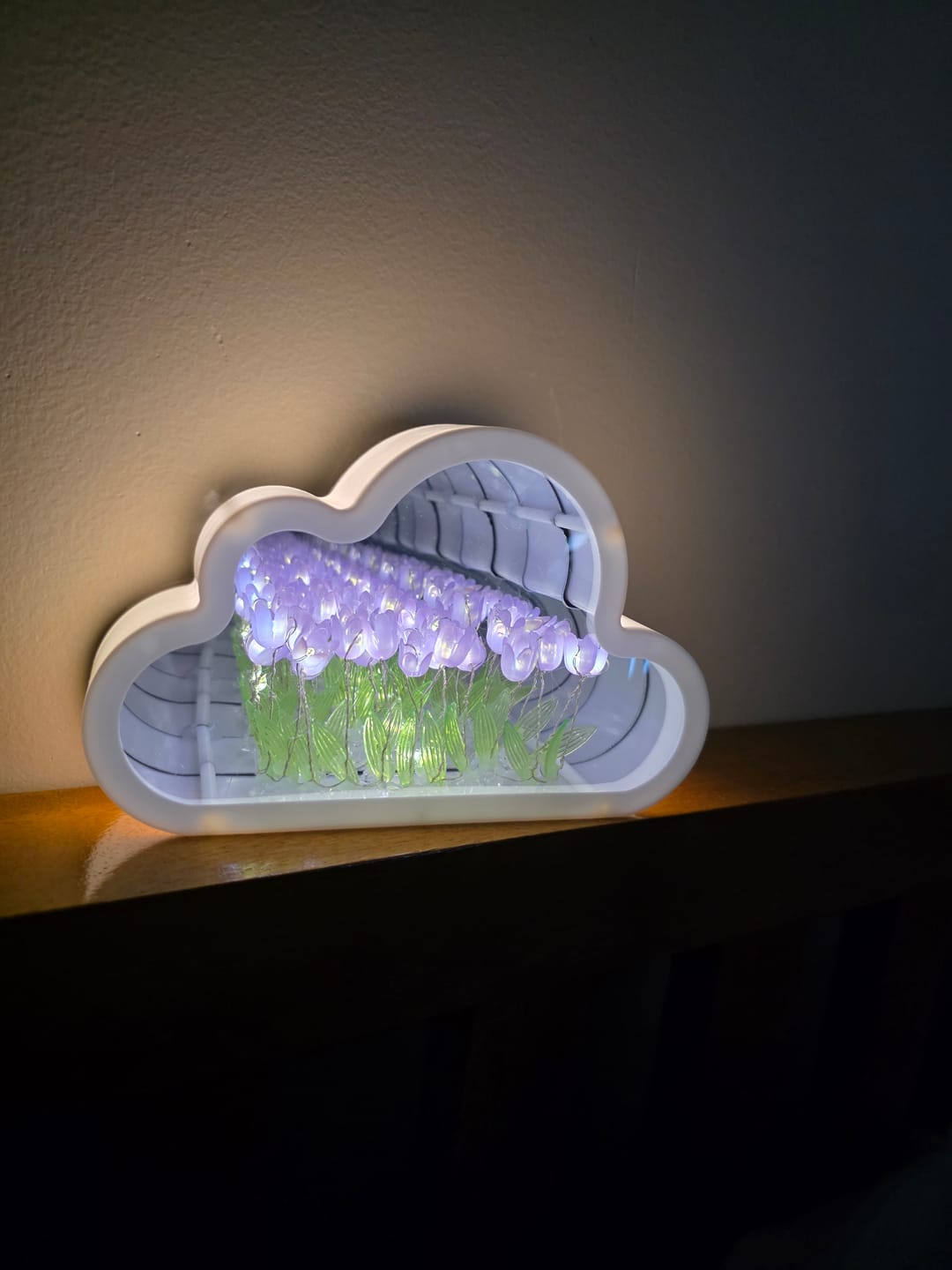 Customer photo review of Hidden Bloom Cloud - 2-in-1 Mirror Tulip Night Lamp