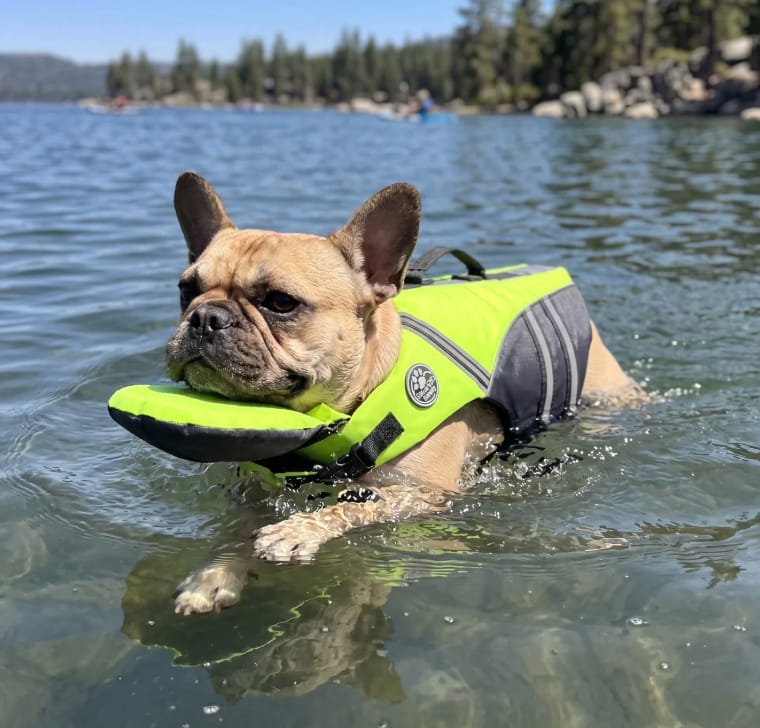 Customer photo review of Dog Life Jacket with Head Support