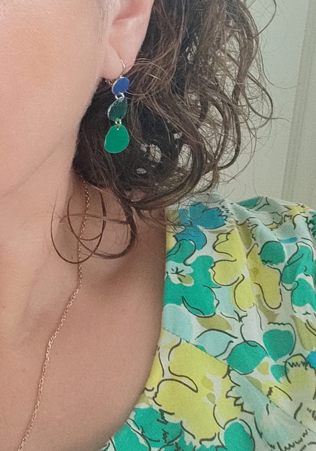 Customer photo review of BOUCLES D'OREILLE COROSSOL - TROPIQUES
