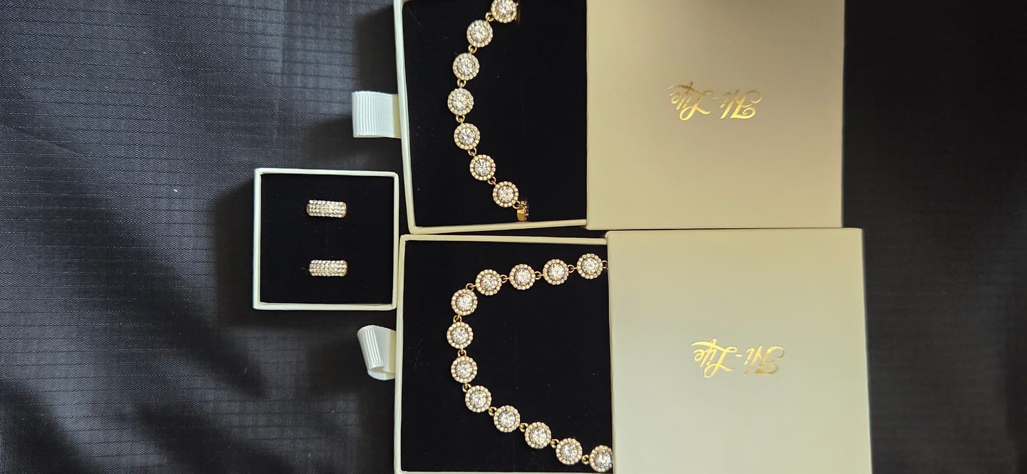 Customer photo review of Crystal Elegance Armband 14K Vergoldet