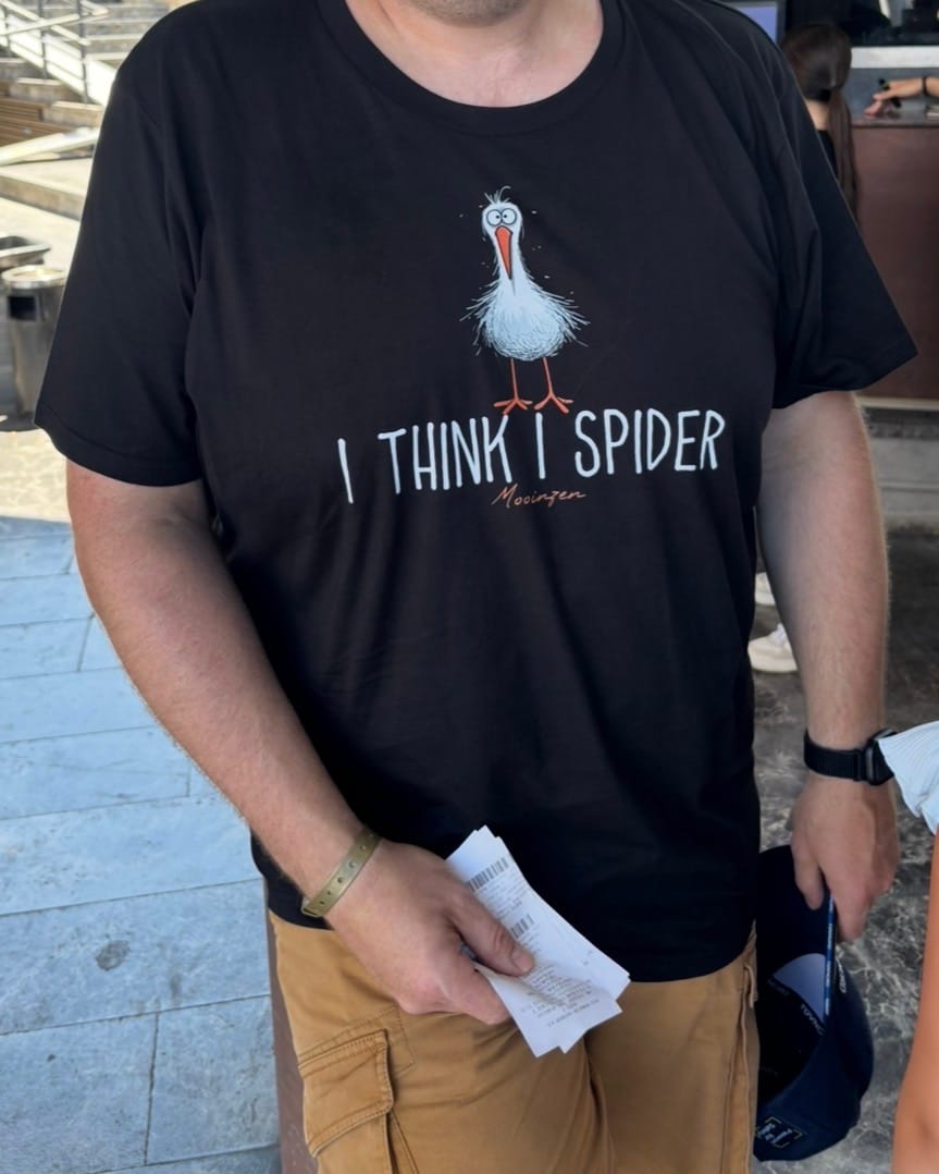 Customer photo review of I think I spider!  · Herren Premium Bio T-Shirt