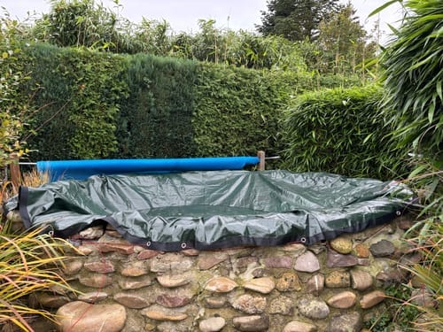 Customer photo review of Poolplanen rund PE Material - grün