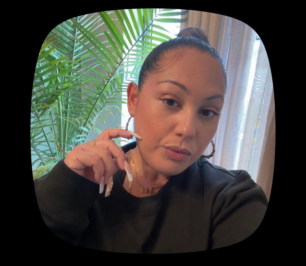 Customer photo review of Angel Number Necklace w/ Cuban Chain