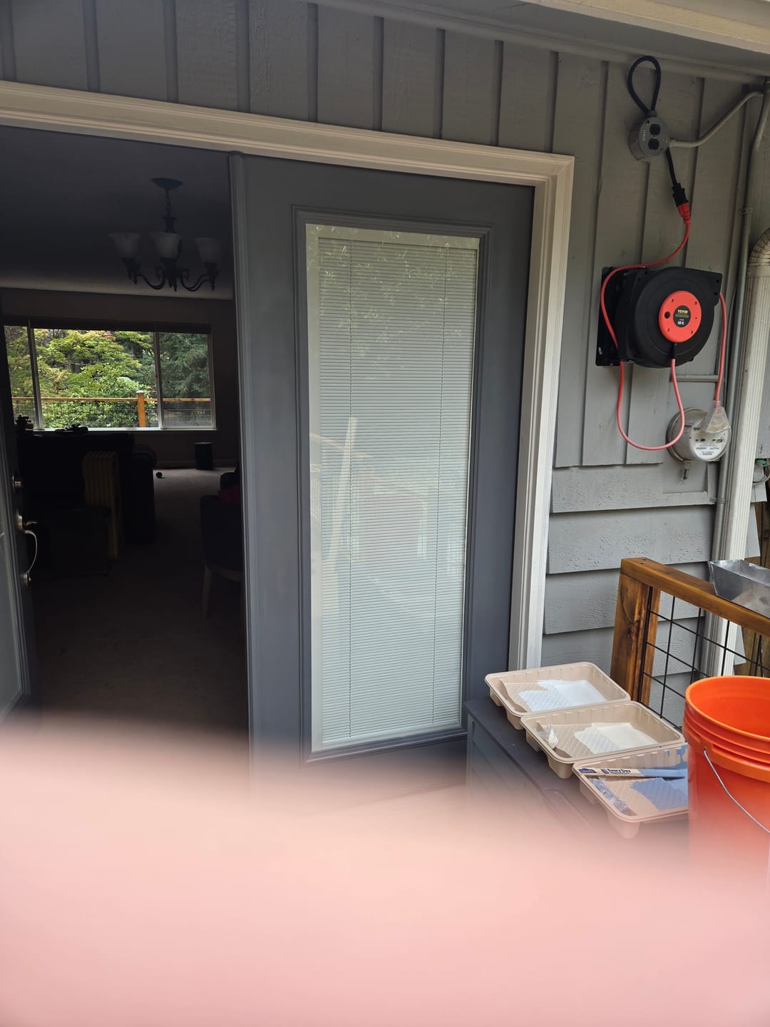 Customer photo review of Raise & Lower Blinds Glass and Frame Kit (Full Lite)