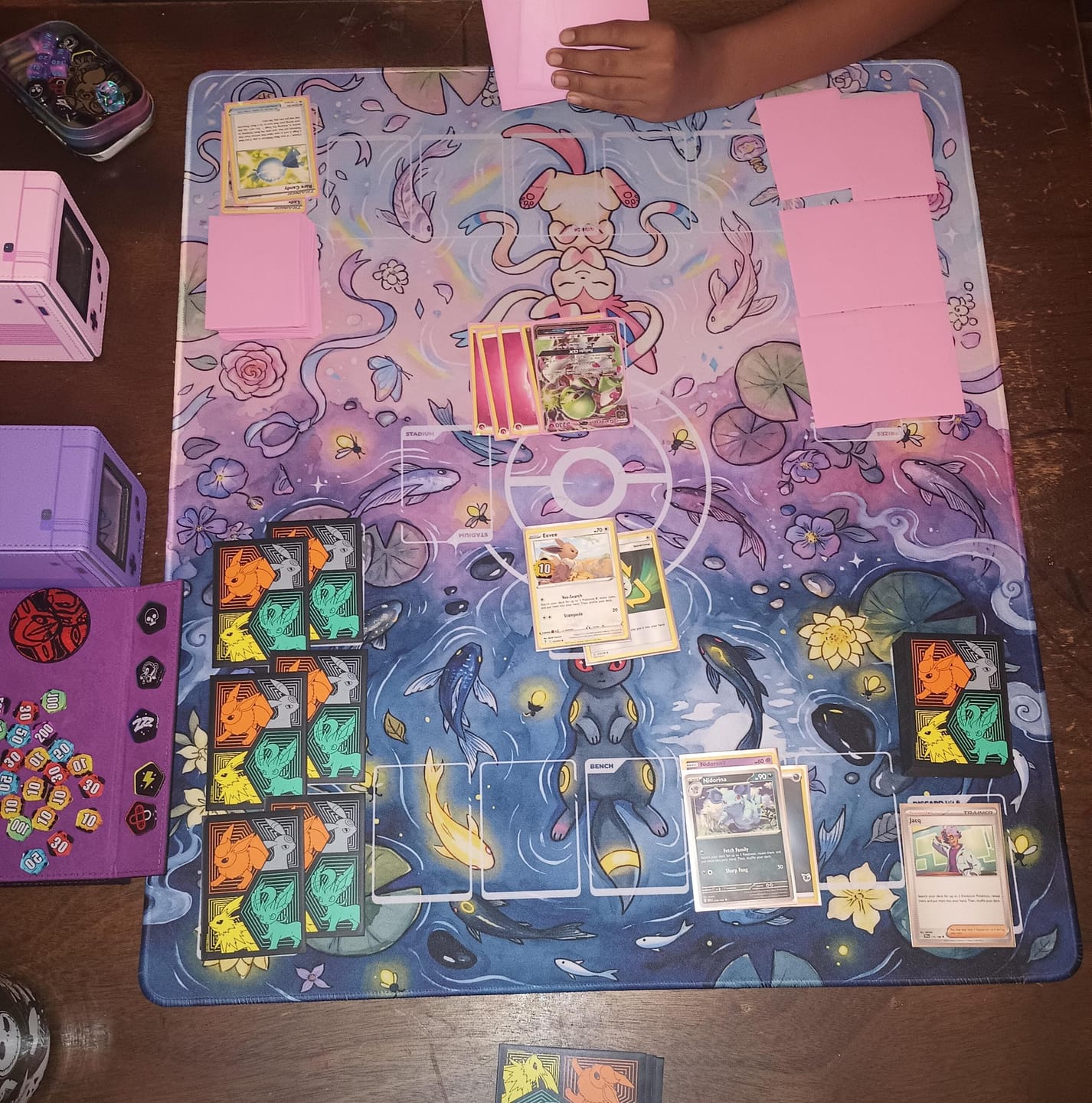 Customer photo review of Umbreon Cavern Playmat - Pokemon TCG Mat