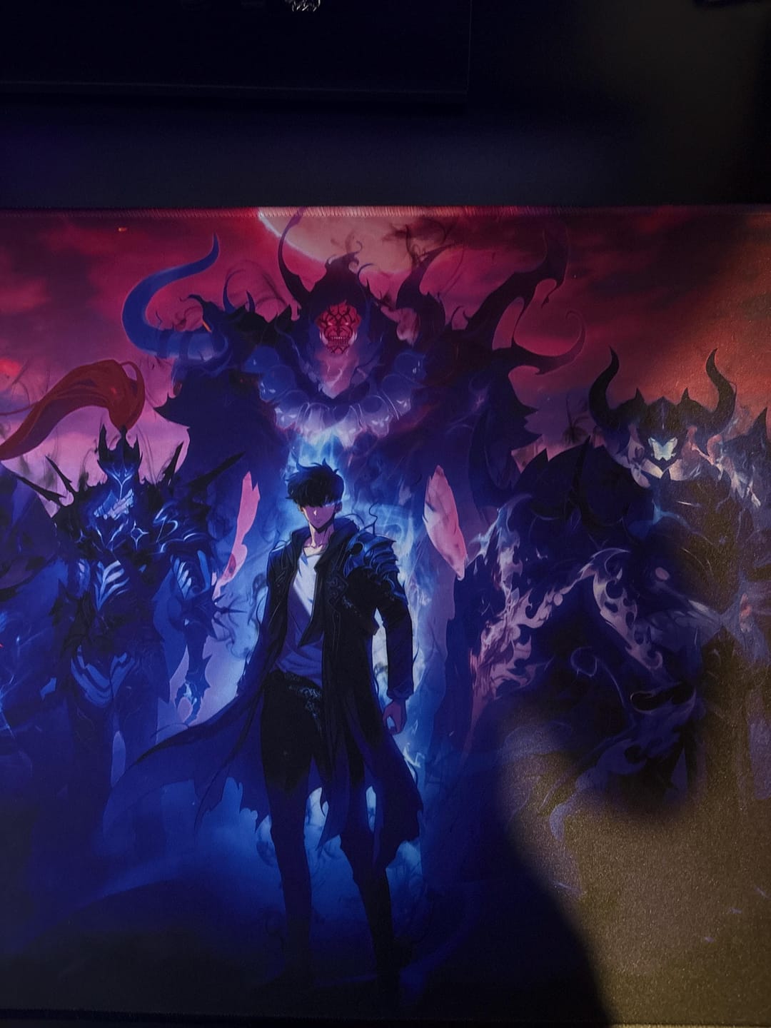Customer photo review of Solo Leveling Shadow Army Mouse Pad – Sung Jinwoo Anime Gaming Desk Mat