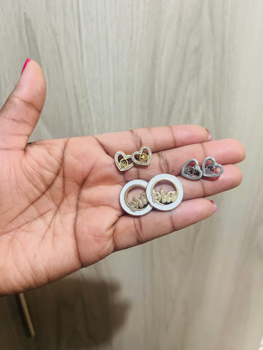 Customer photo review of Gold Thando Luxe Studs