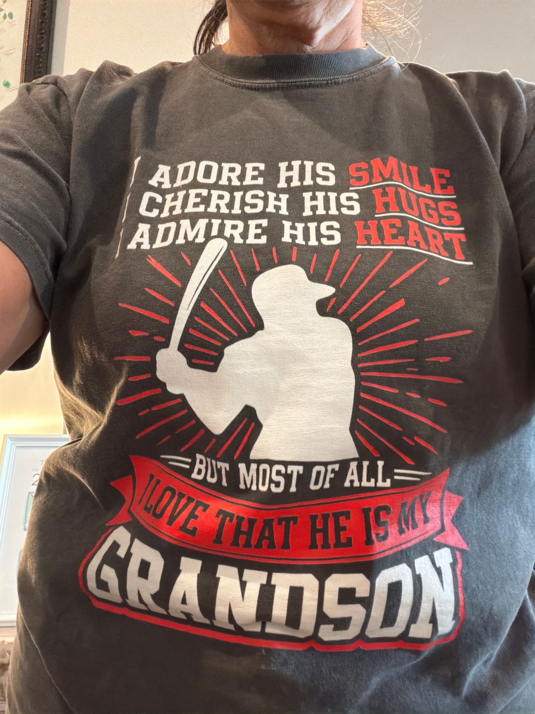 Customer photo review of Baseball Grandma T-Shirt
