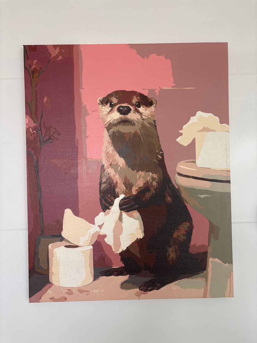 Customer photo review of Malen nach Zahlen - Otter auf der Toilette