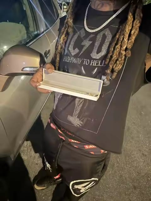 Customer photo review of 10mm Iced Out Moissanite Miami Cuban Link Chain 14K Gold