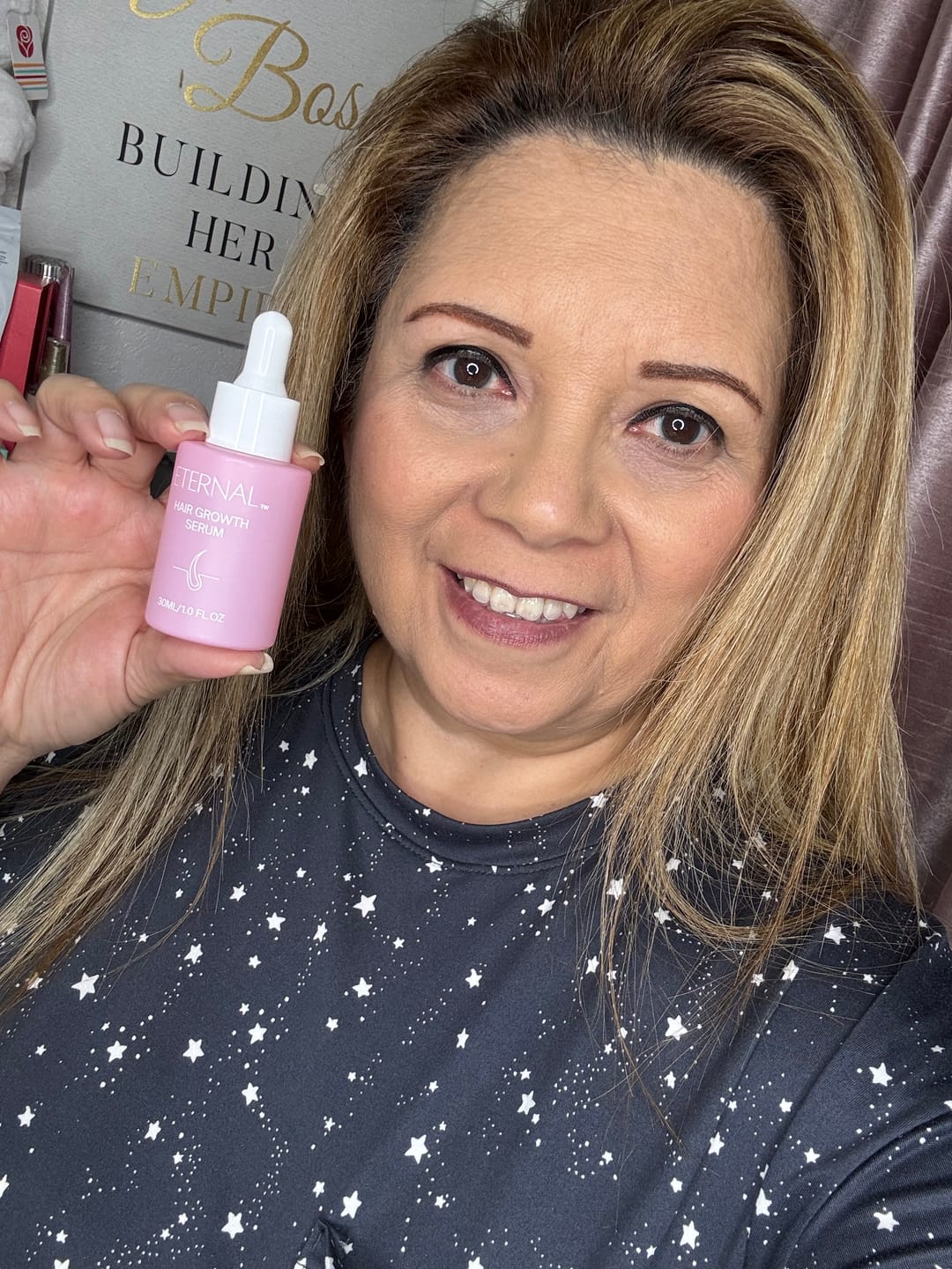 Customer photo review of Hair Growth Serum